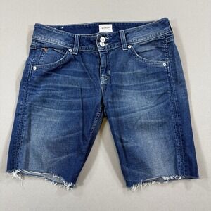 Hudson Jeans Women's Size 29 Blue‎ Denim Cut Off Shorts Dark Wash Made in USA